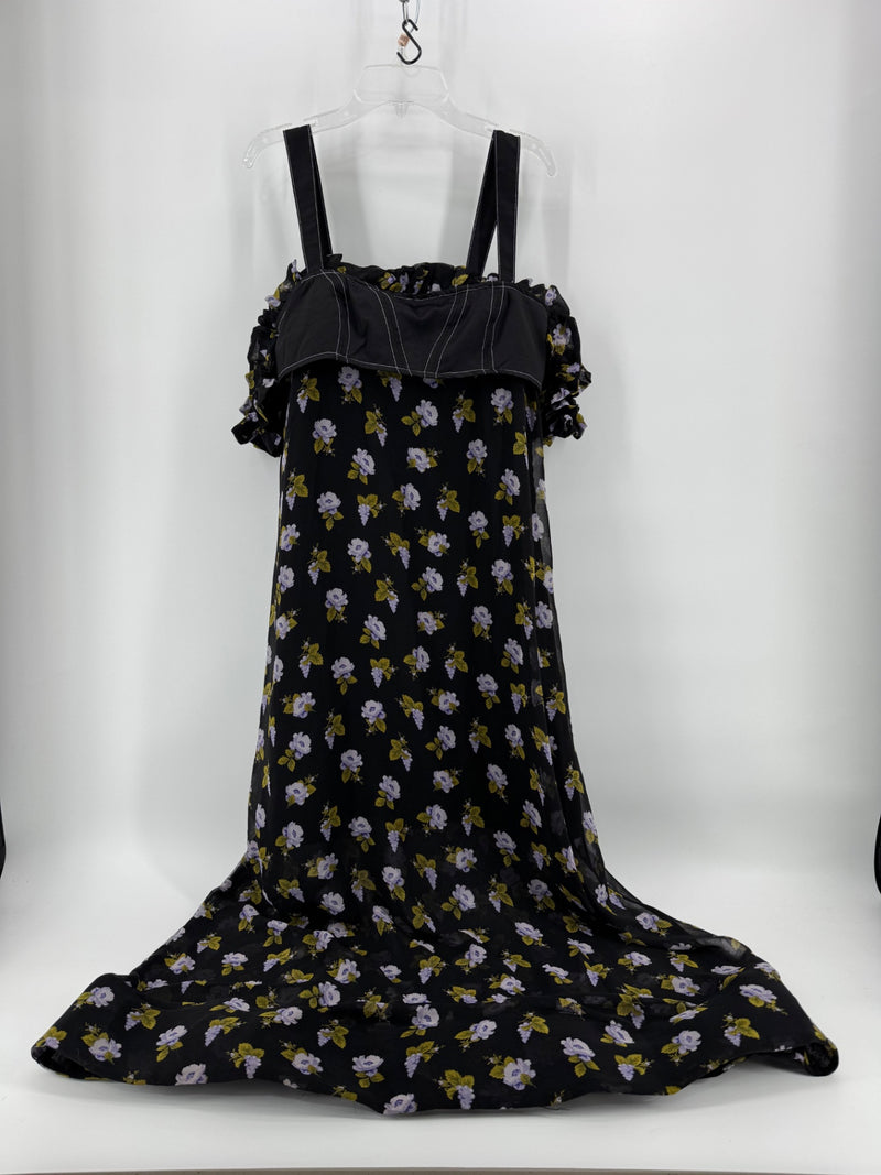 Maeve Black Floral Dress