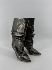 Marc Fisher LTD Gold Snakeskin Heel Boots