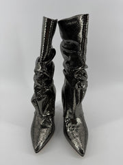 Marc Fisher LTD Gold Snakeskin Heel Boots