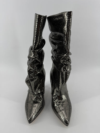 Marc Fisher LTD Gold Snakeskin Heel Boots