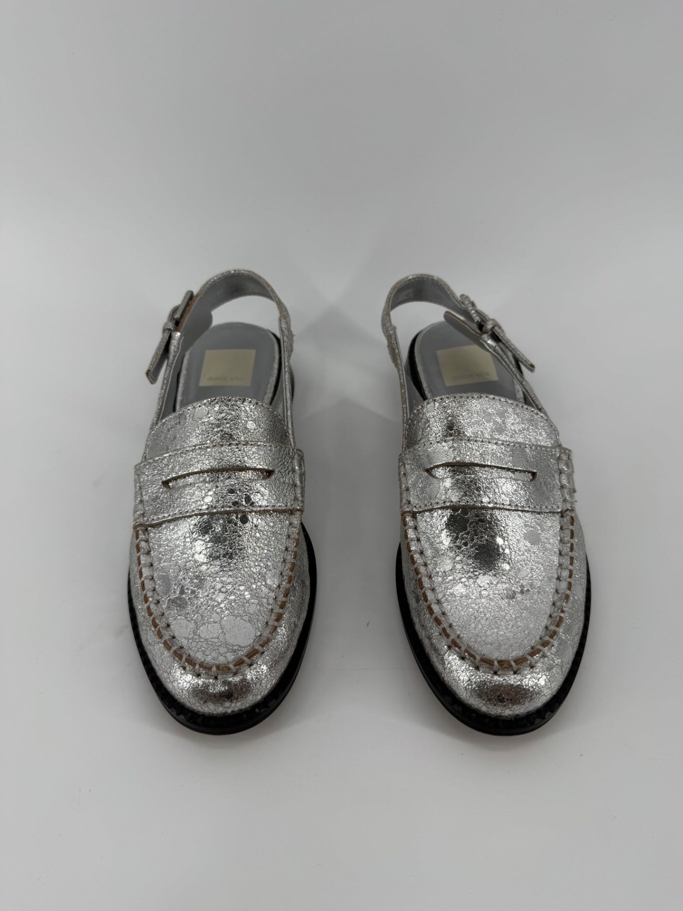 Dolce Vita Silver Slingback Loafers