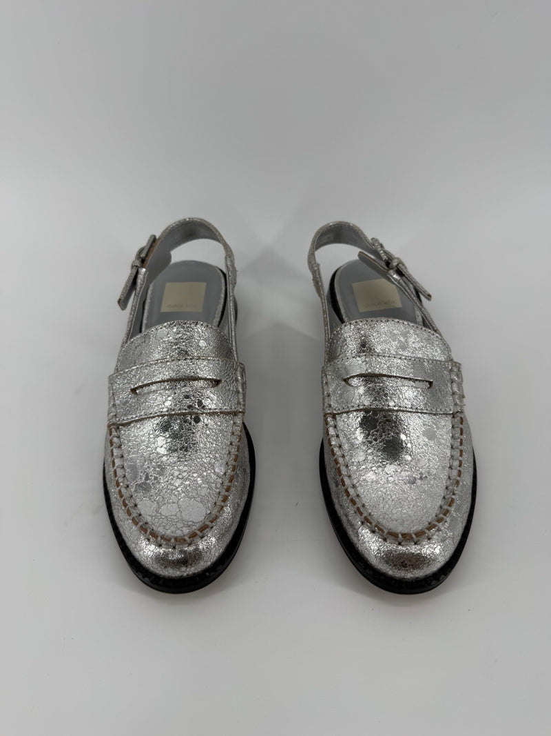 Dolce Vita Silver Slingback Loafers
