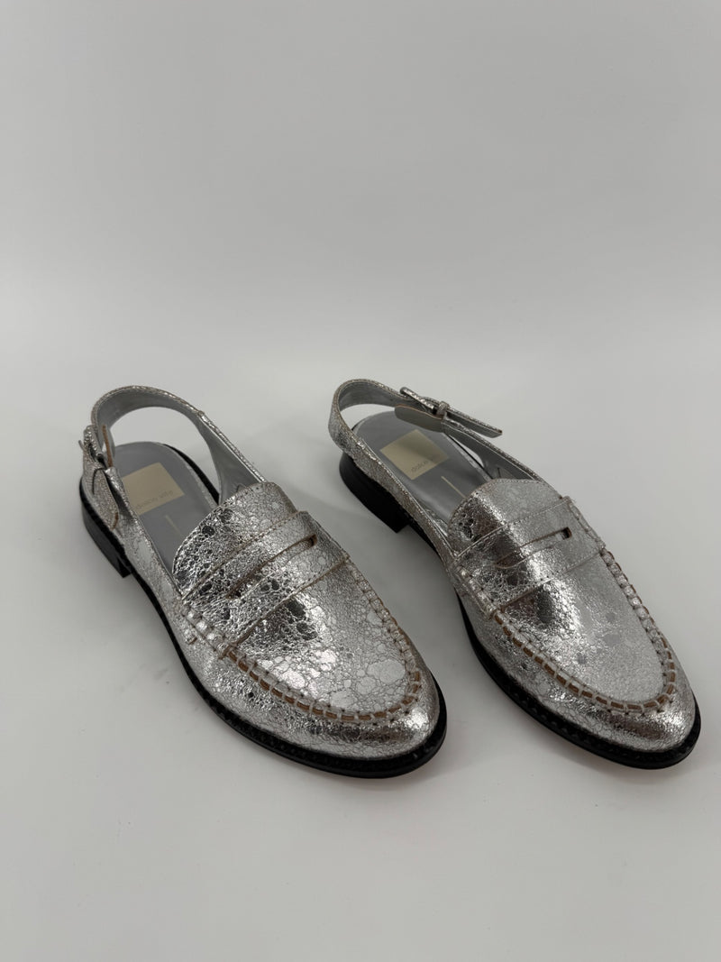 Dolce Vita Silver Slingback Loafers