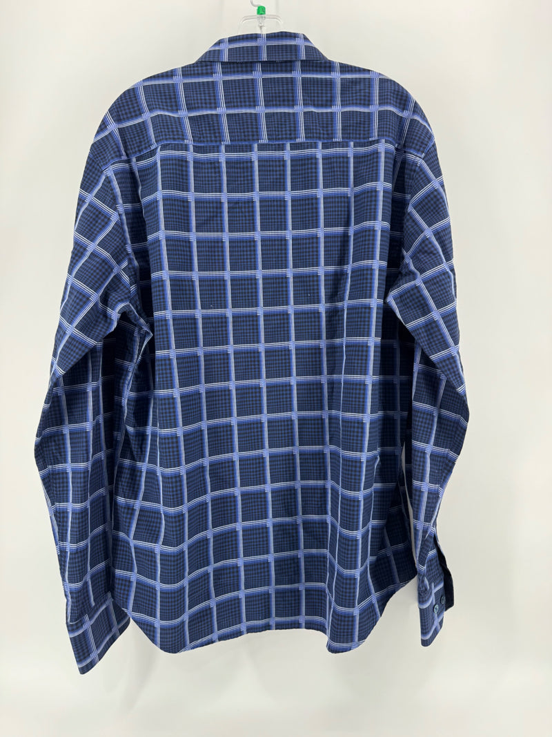 Bugatchi Uomo Blue Cotton Button Up