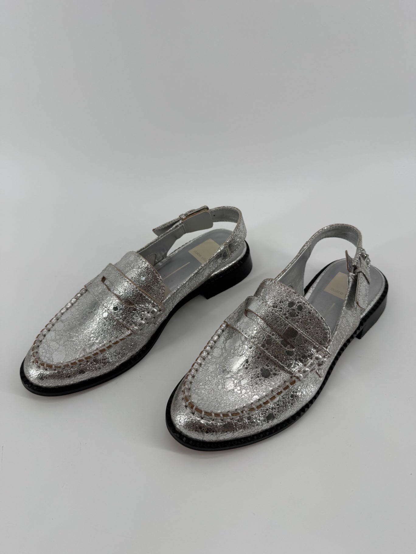Dolce Vita Silver Slingback Loafers