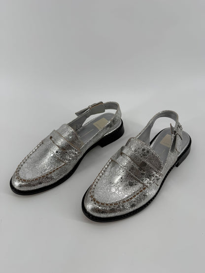Dolce Vita Silver Slingback Loafers
