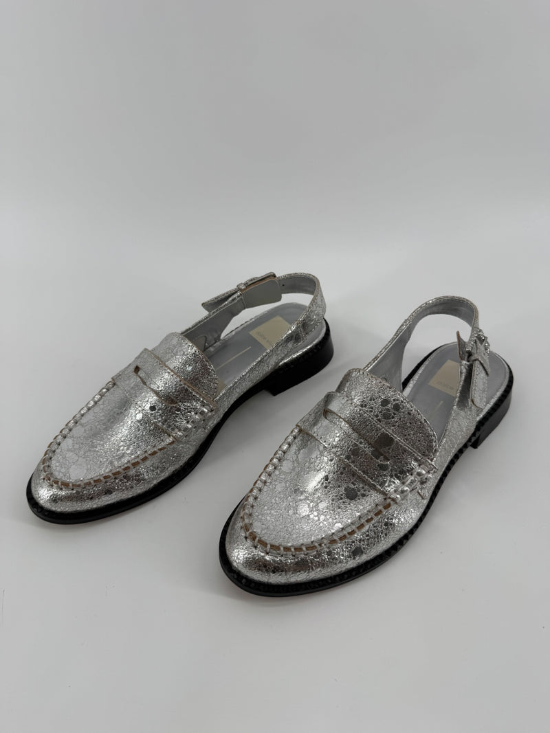 Dolce Vita Silver Slingback Loafers