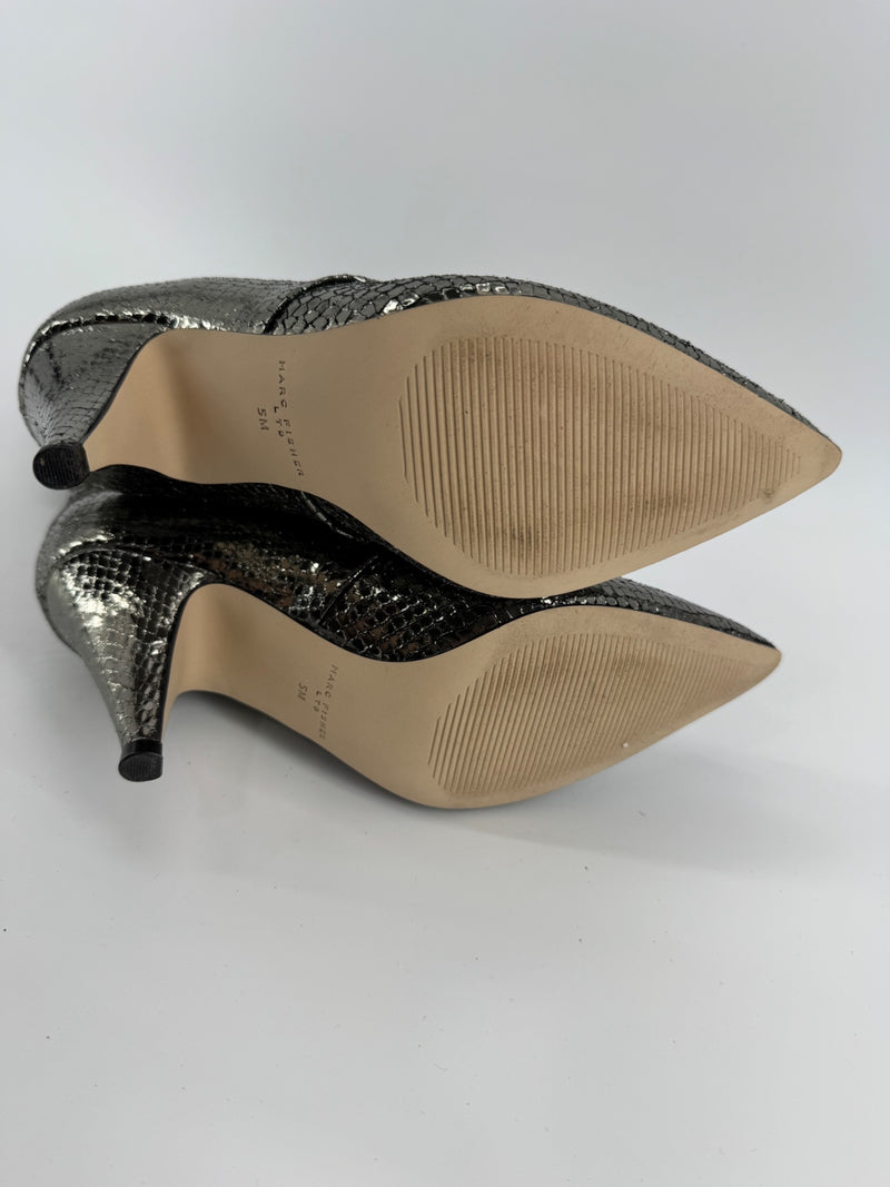 Marc Fisher LTD Gold Snakeskin Heel Boots
