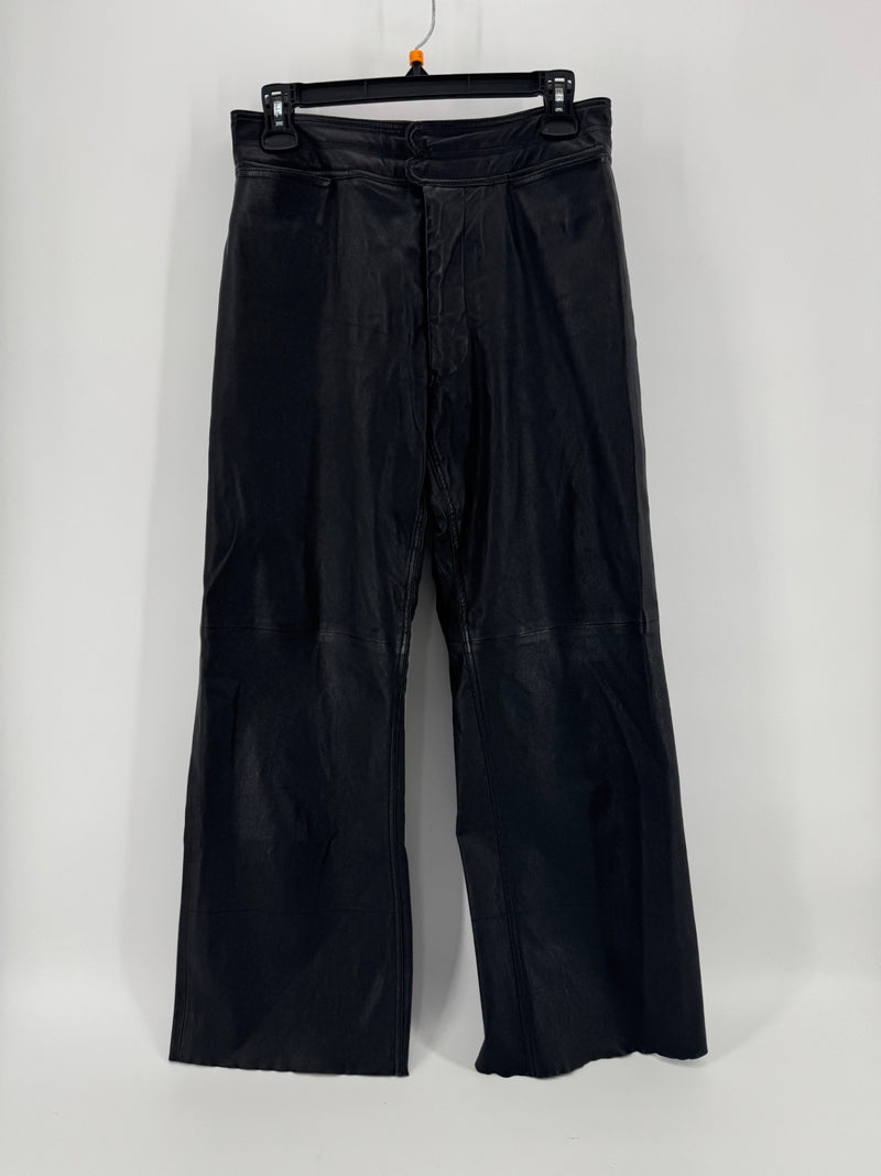 Apiece Apart Black Leather Pants