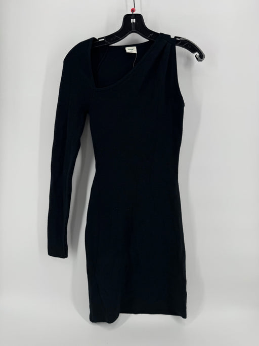 Abercrombie & Fitch Black One Sleeve Knit Dress