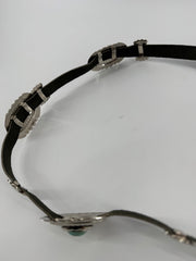 Unbranded Leather Belt w/ Turquoise Concho Accents