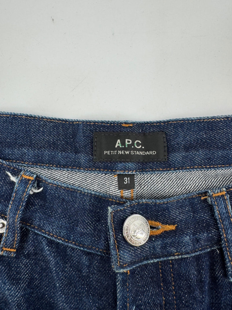 A.P.C. Cotton Dark Wash Jeans Petite Size 31