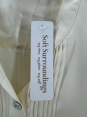 Soft Surroundings Ivory Silk Button Up