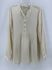 Soft Surroundings Ivory Silk Button Up