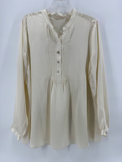 Soft Surroundings Ivory Silk Button Up