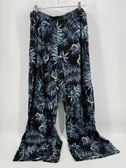J.Jill Black/Blue Leaf Pants Size XL
