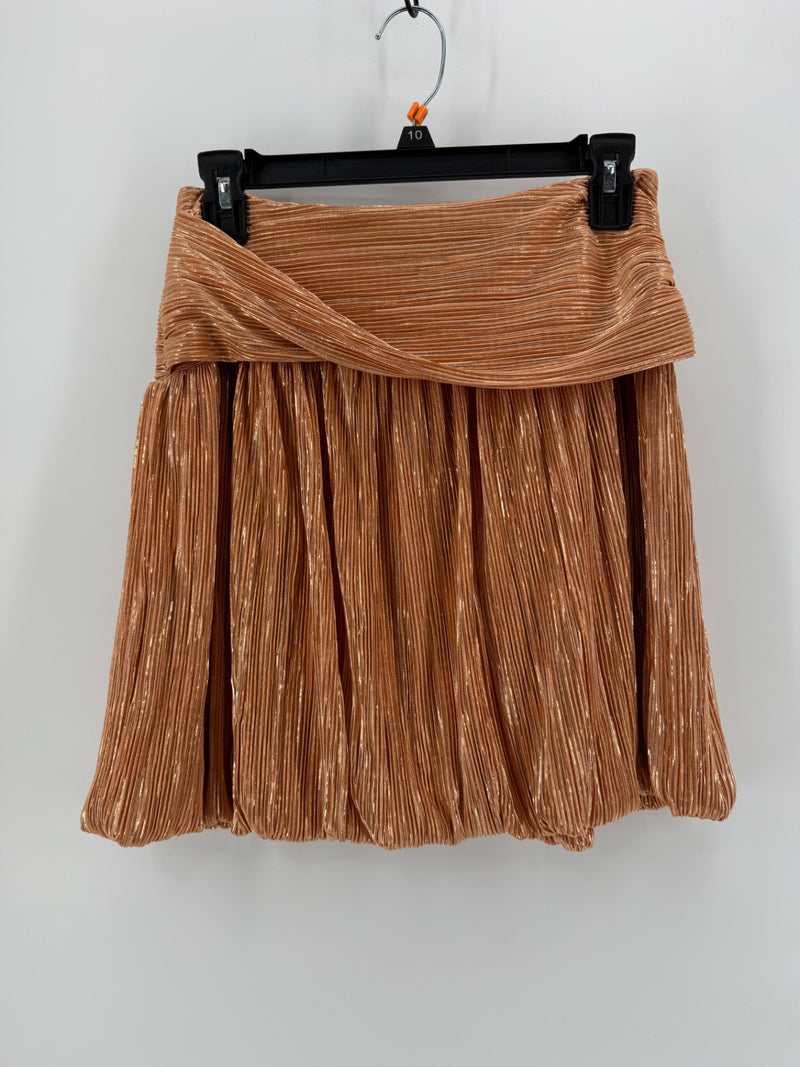 Sabina Musayev Copper Pleated Skirt Size Small