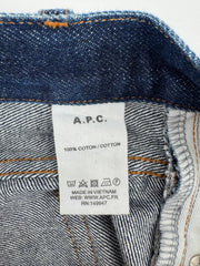 A.P.C. Cotton Dark Wash Jeans Petite Size 31