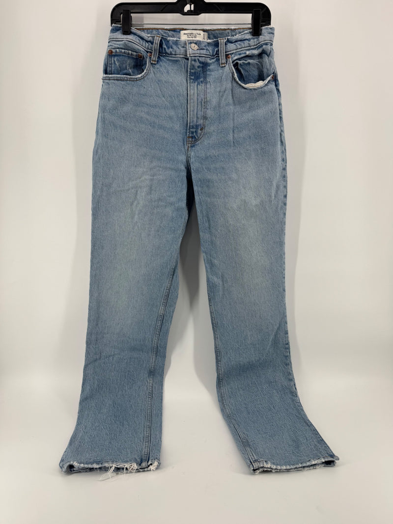 Abercrombie & Fitch Straight High Rise Light Blue