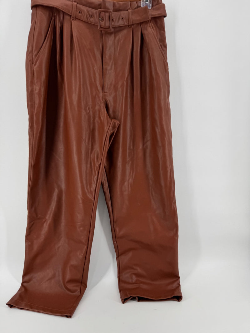 Abercrombie and Fitch Brown Leather Pants