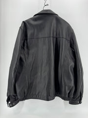 Croft & Barrow Black Leather Jacket Tall