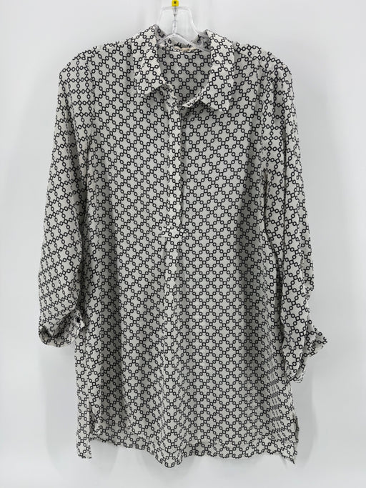 Pleione White/Black Print Top