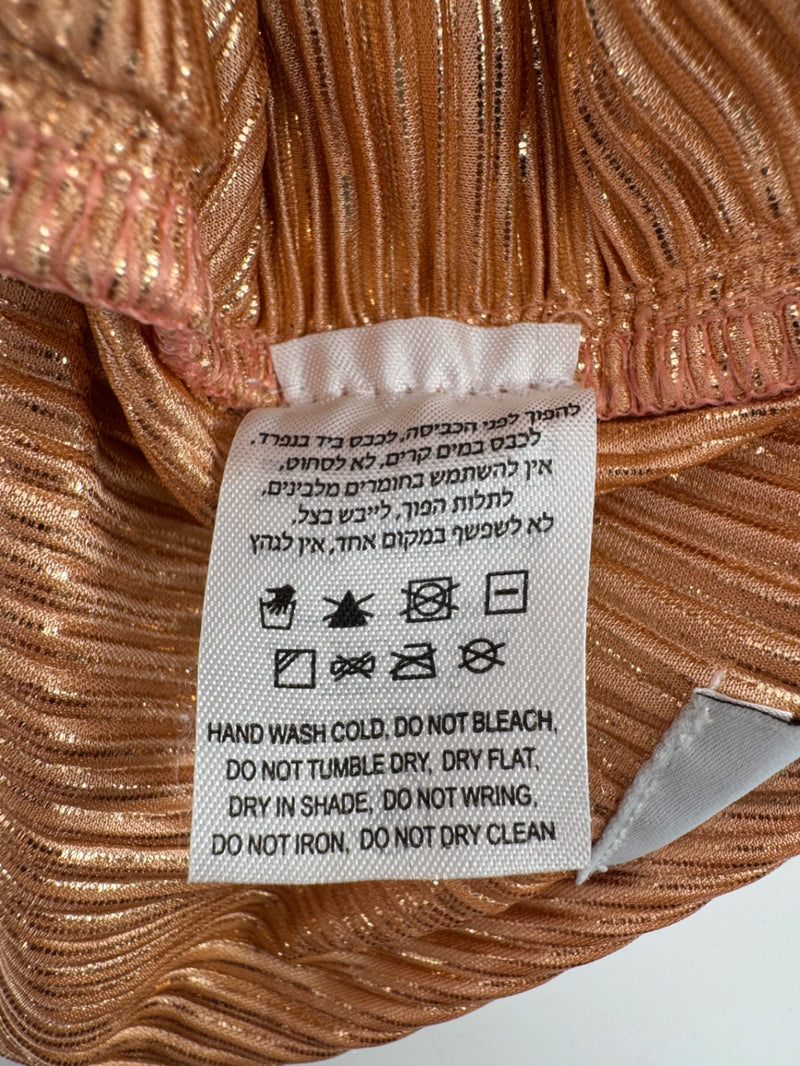 Sabina Musayev Copper Pleated Skirt Size Small