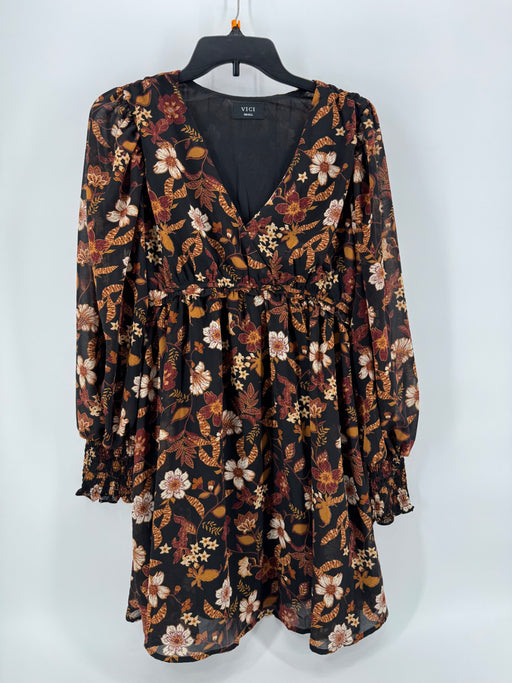 VICI Black/Brown Florak Dress