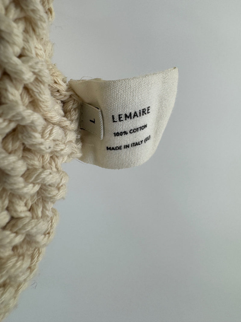 Lemaire Cream Knitted Crop Tank