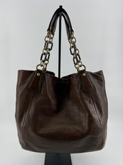 Coach Kristin Brown Leather Tote Shoulder Bag