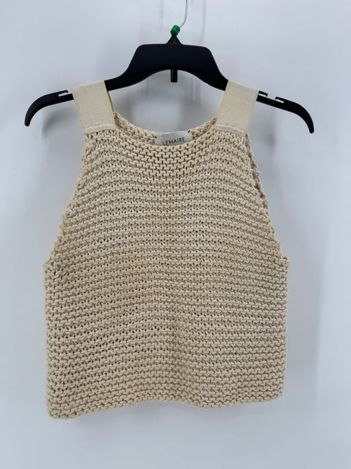 Lemaire Cream Knitted Crop Tank