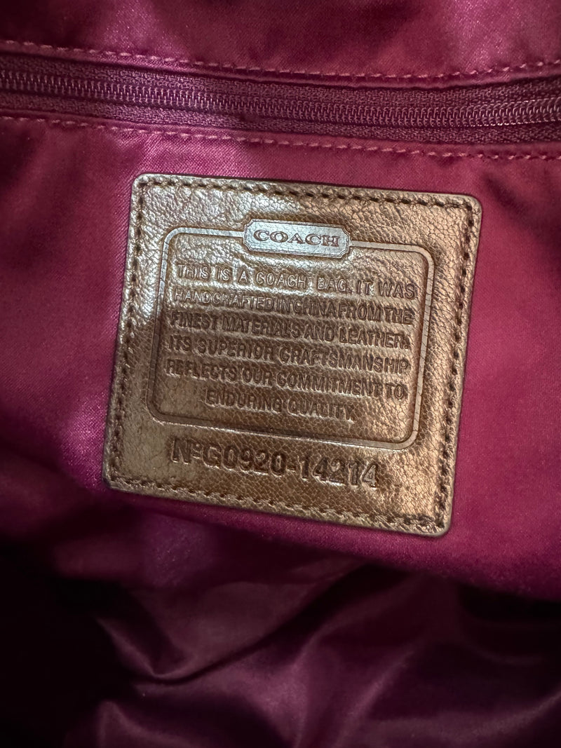 Coach Kristin Brown Leather Tote Shoulder Bag