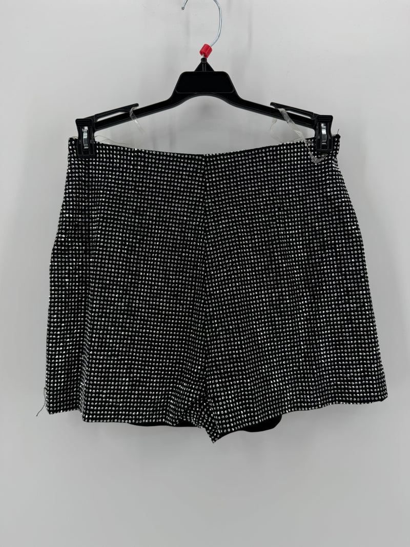 Cloud Ten Black Rhinestone Shorts