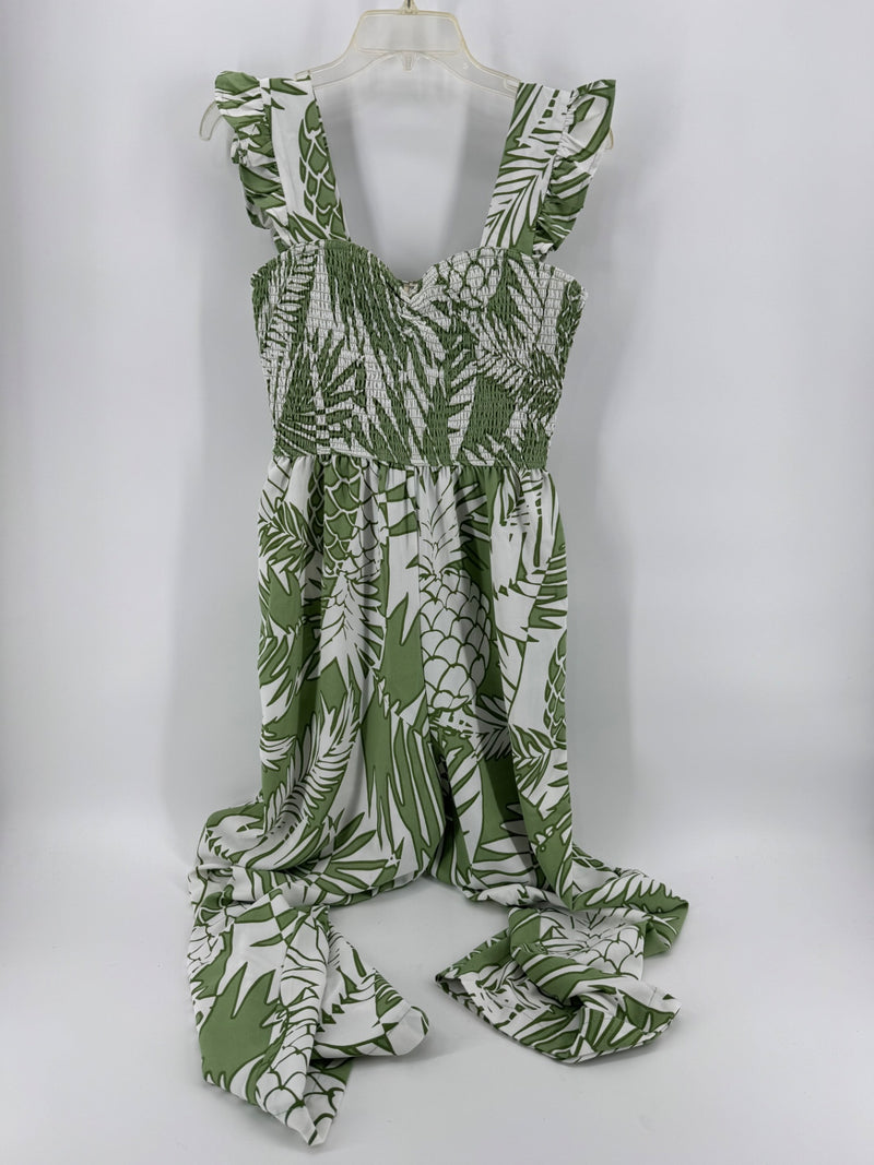 Inspired Hearts Green/White Jumpsuit