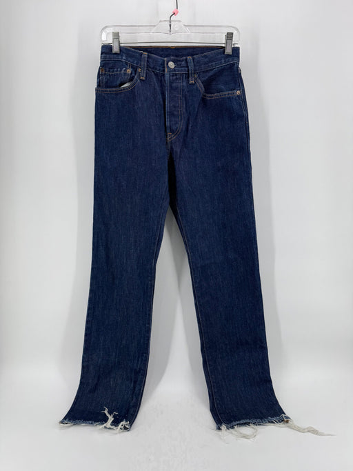 Levi’s Blue Denim Raw Hem Jeans