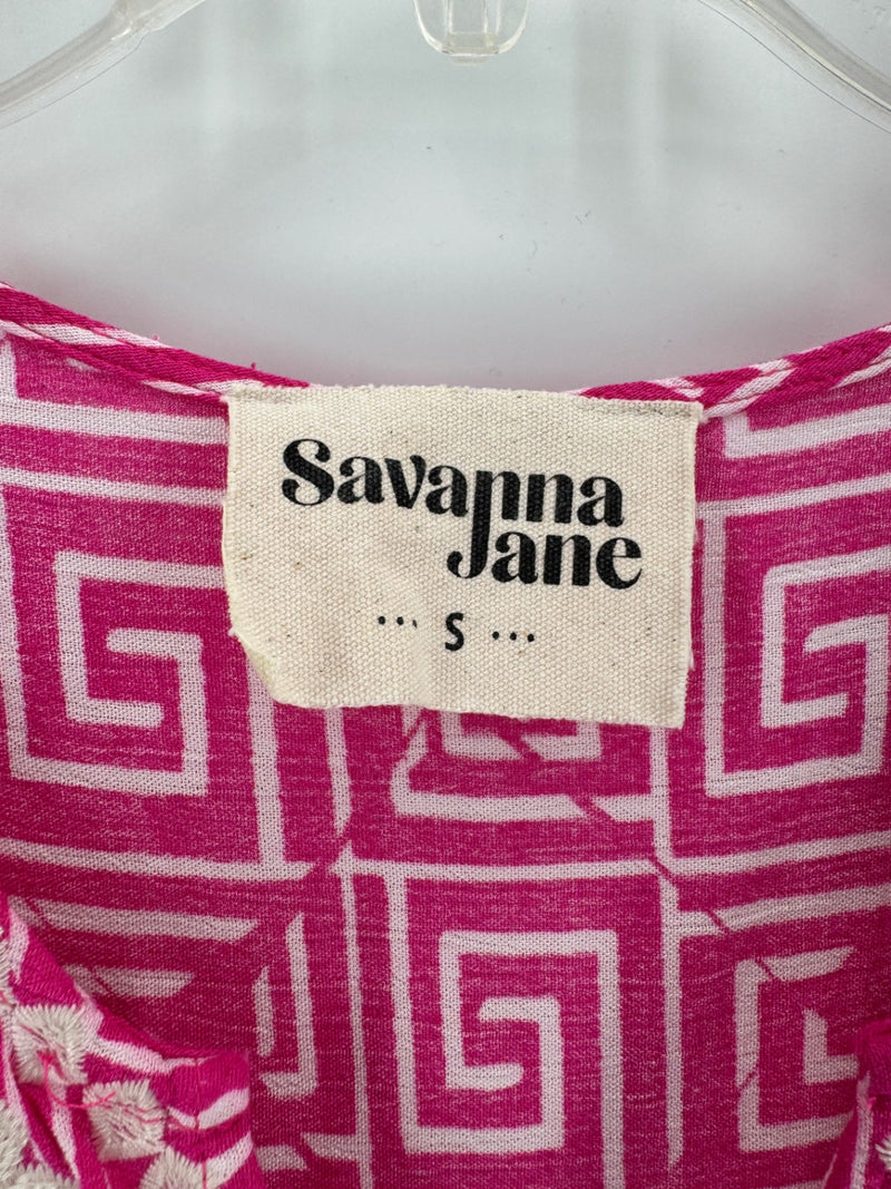 Savanna Jane Pink Embroidered Dress