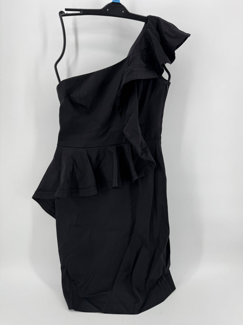Maggy London Black One Shoulder Dress