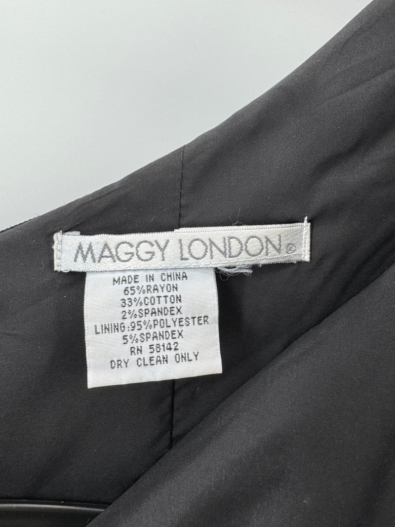 Maggy London Black One Shoulder Dress