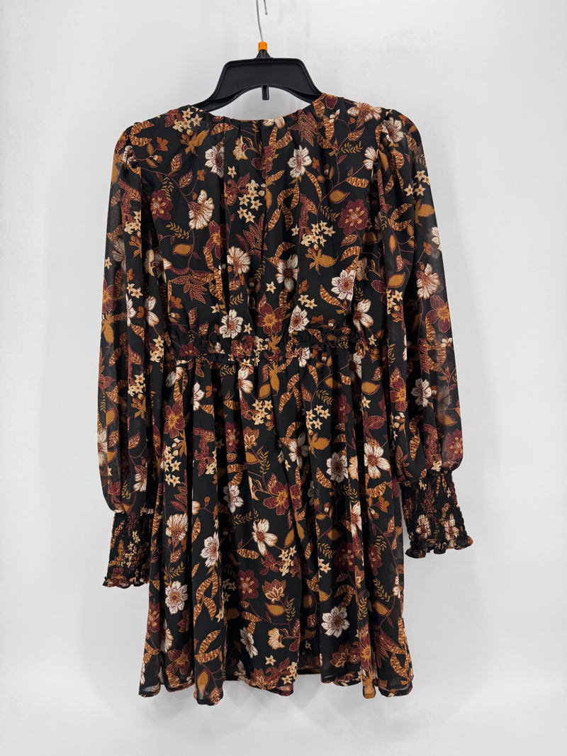VICI Black/Brown Florak Dress