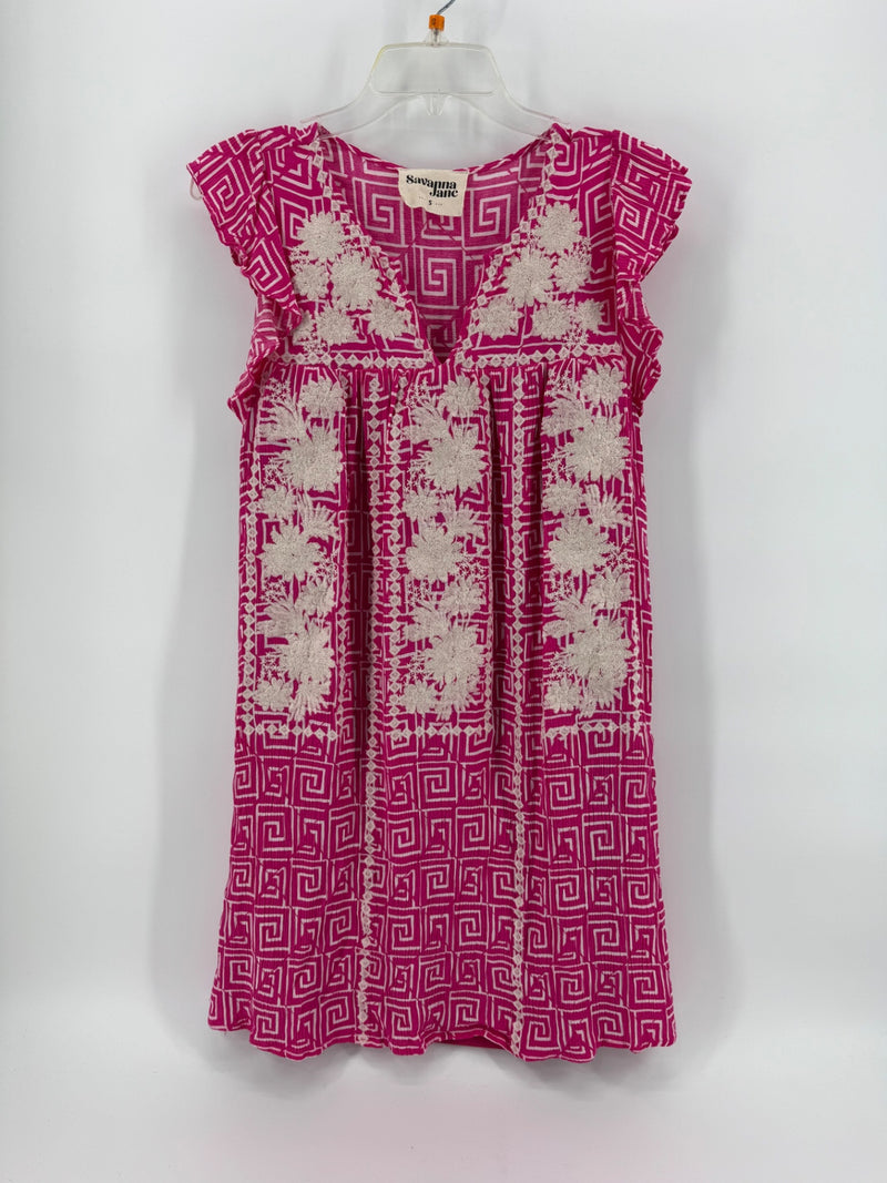 Savanna Jane Pink Embroidered Dress