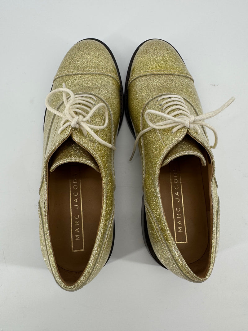 Marc Jacobs Gold Glitter Clinton Oxfords