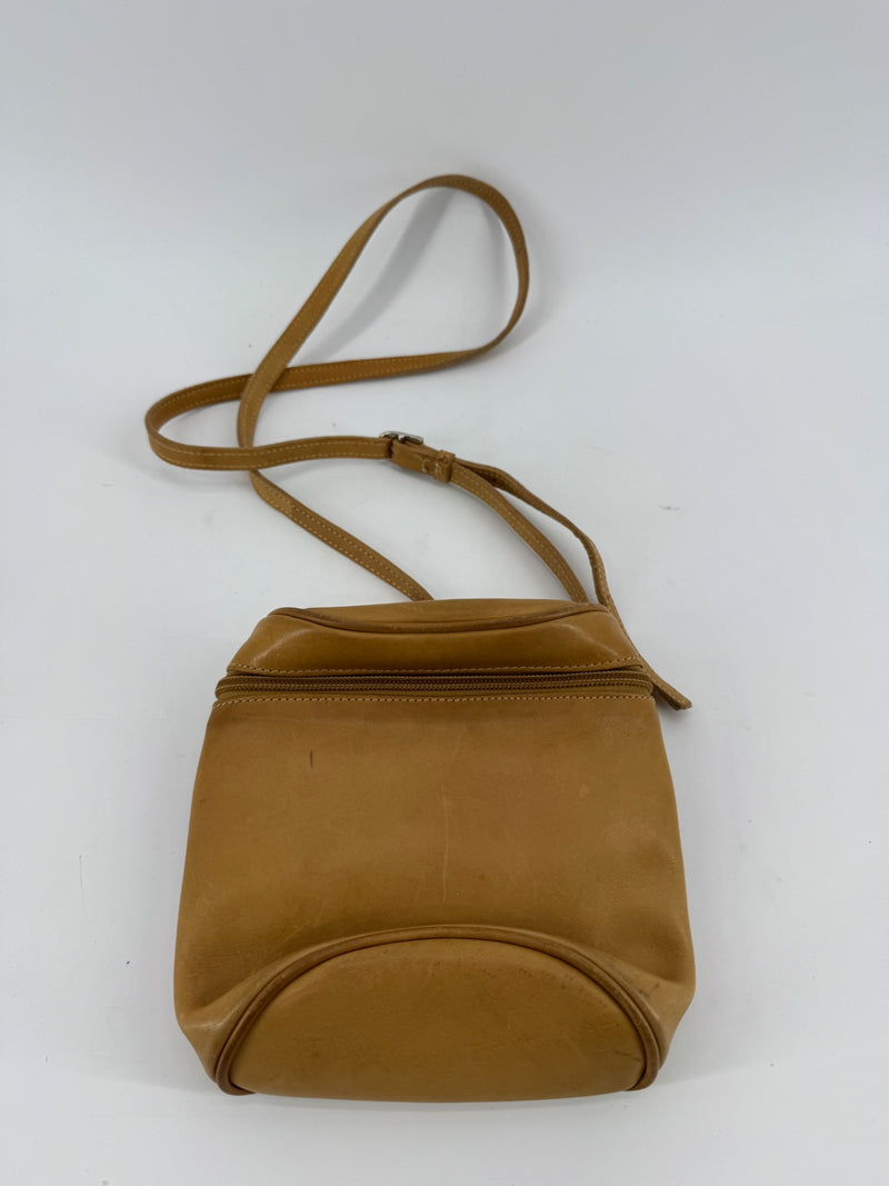 Lynsa Tan Leather Crossbody
