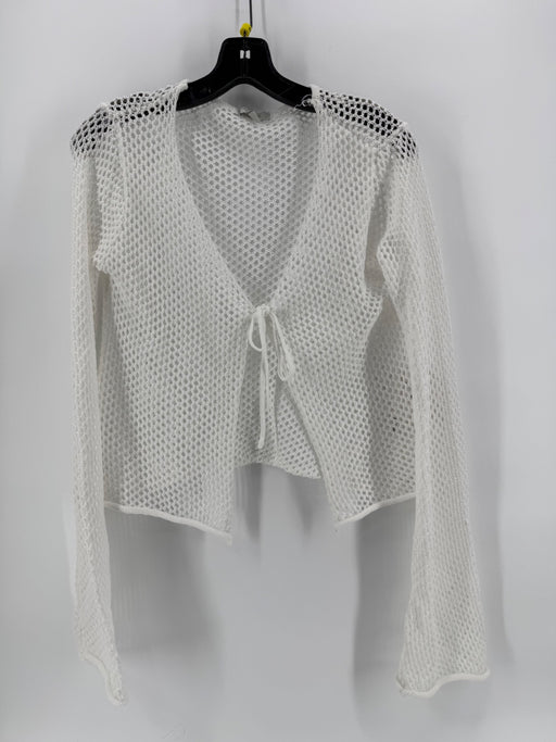 Orange Kiss White Knit Cardigan