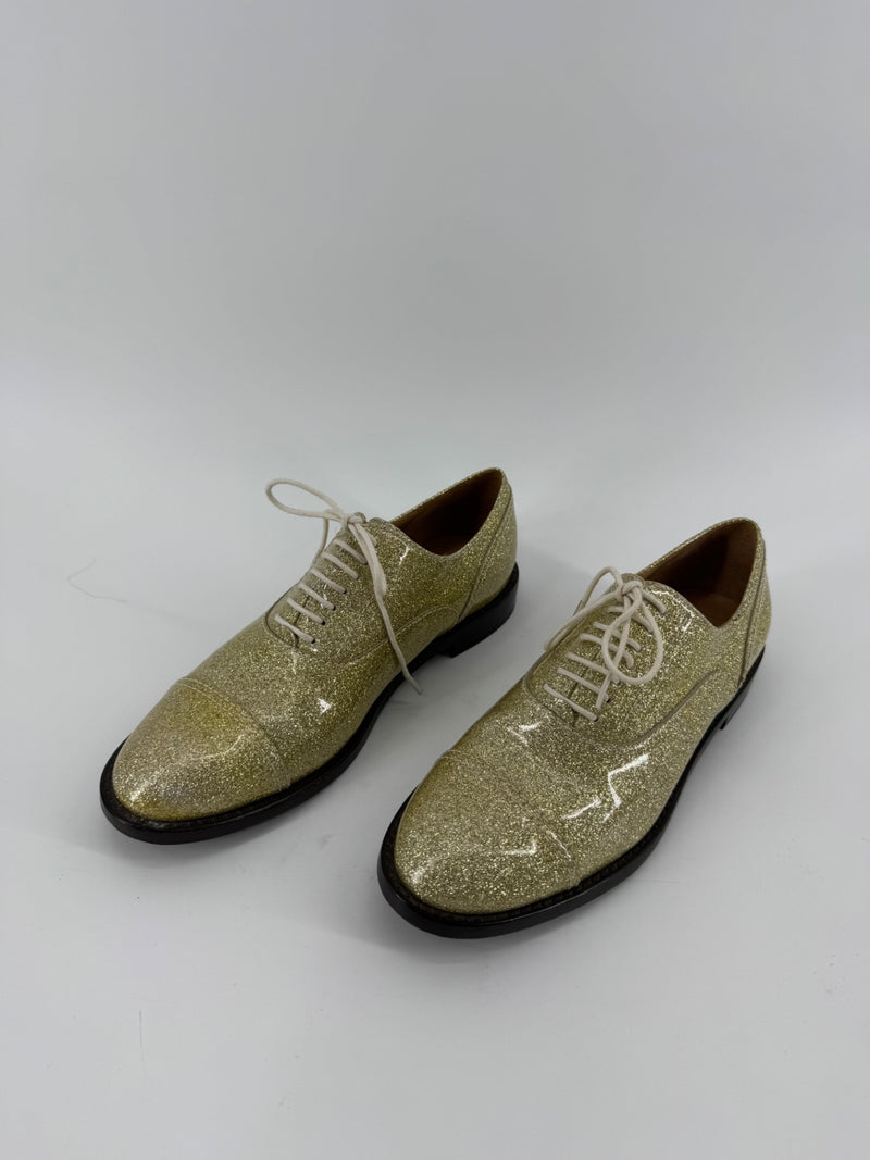 Marc Jacobs Gold Glitter Clinton Oxfords