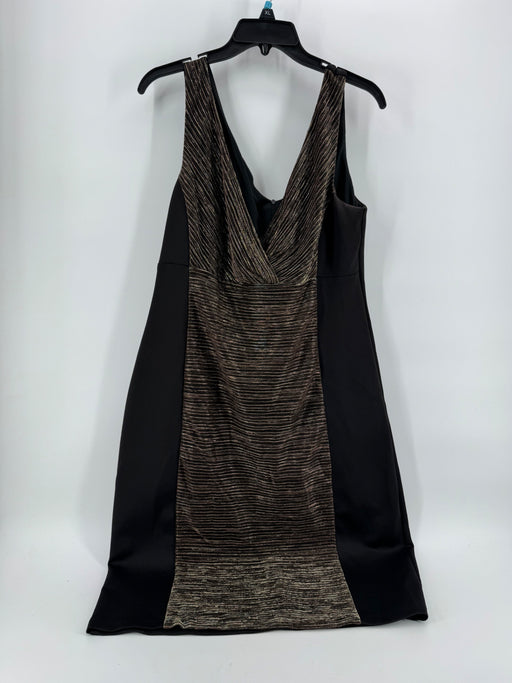 Connected Black Metallic Gold Dress