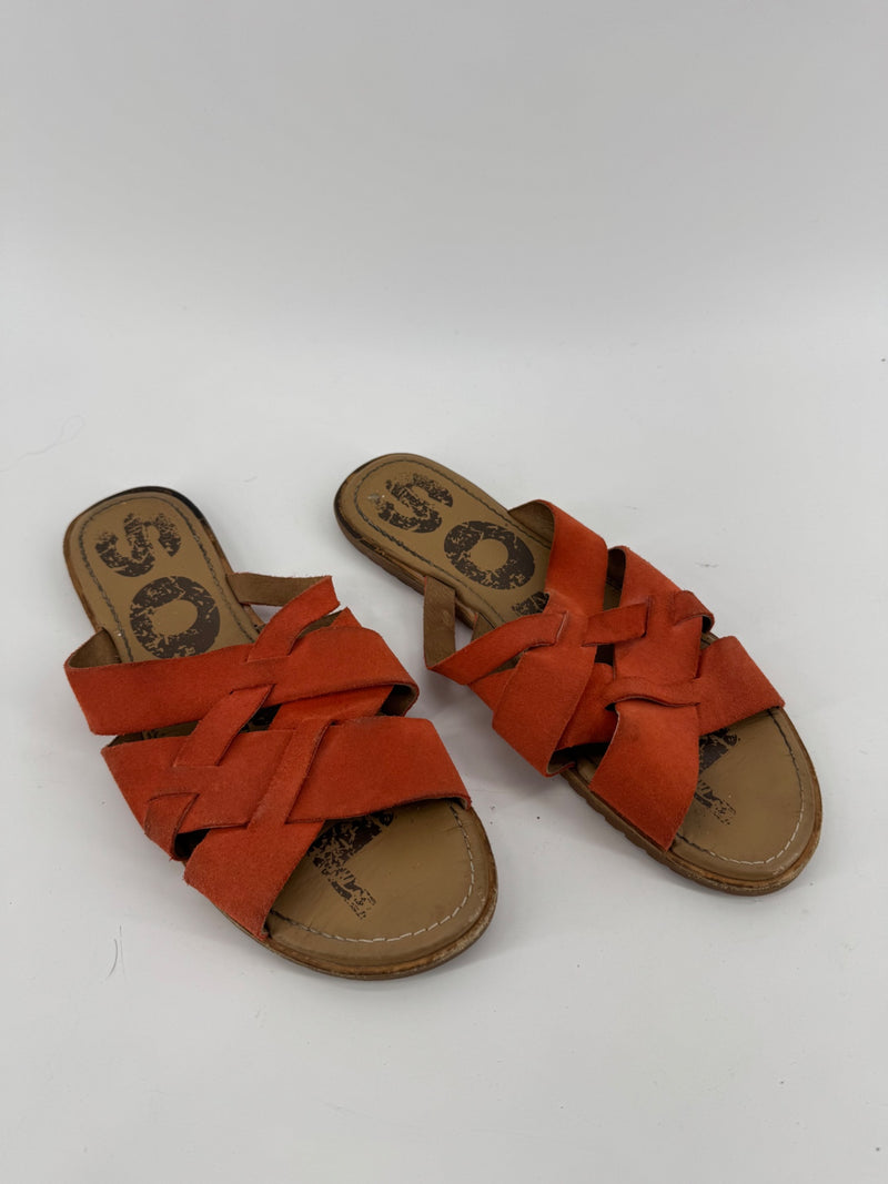 Sorrel Orange Slip on Sandals
