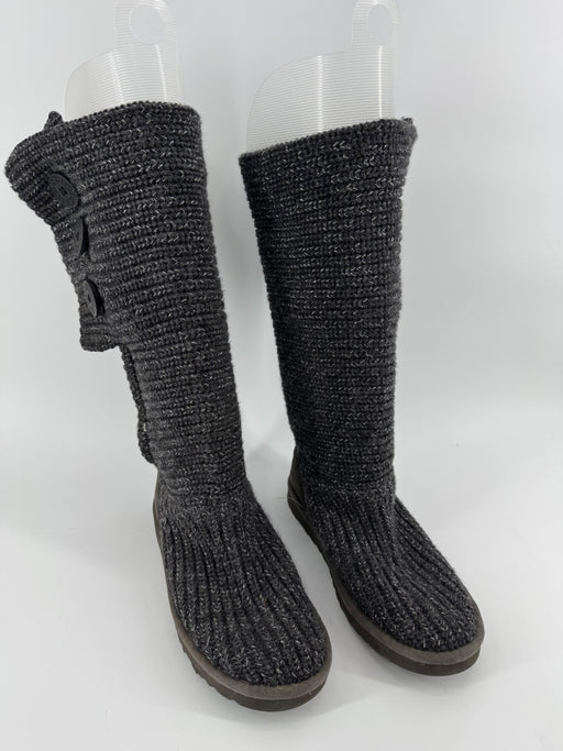 Uggs Gray Knit Knee High Shoes