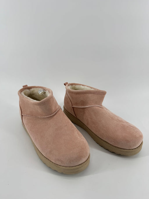 So Pink Ankle Fur Boots