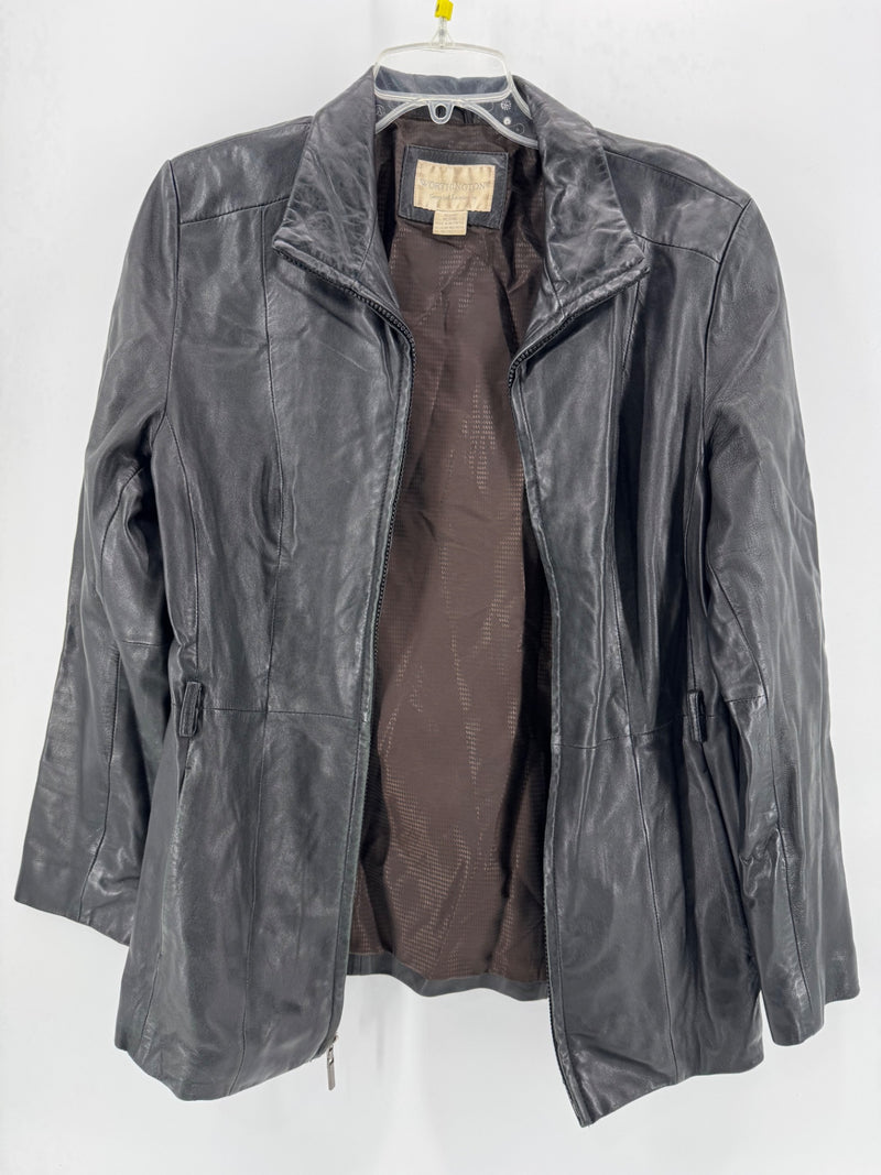 Worthington Black Leather Lambskin Jacket
