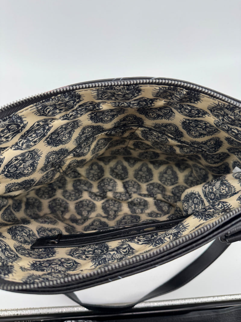 Ed Hardy Studded Skull Floral Tote